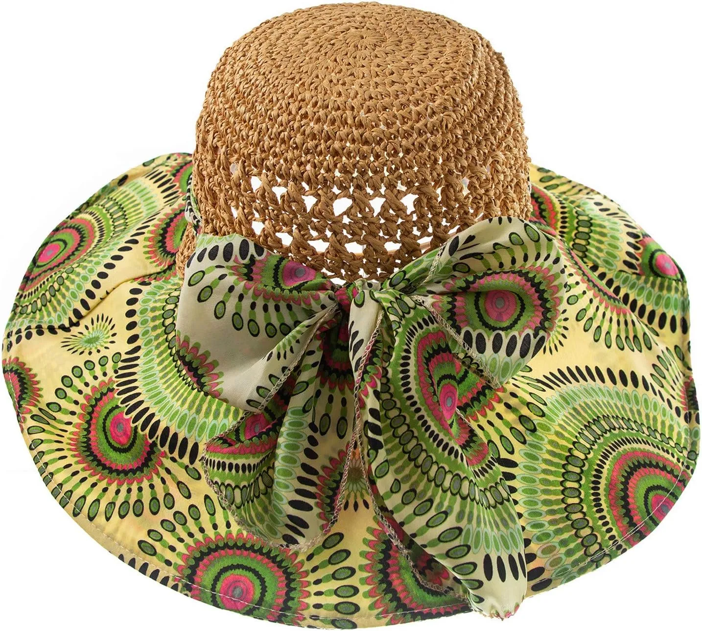 Women's Sun Visor Hats Womens Beach Sun Straw Hat Wide Brim Cap Foldable Packable Beach Hat for Summer Hats