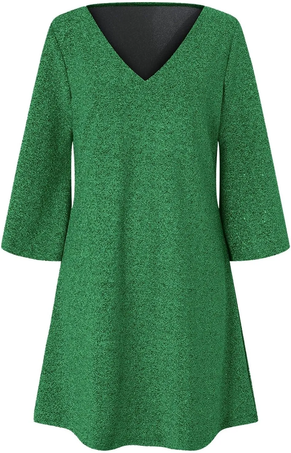 Womens Tunic Dress Long Sleeve V Neck Casual Loose Flowy Swing Shift Dresses Summer Casual Vacation Beach Sundress
