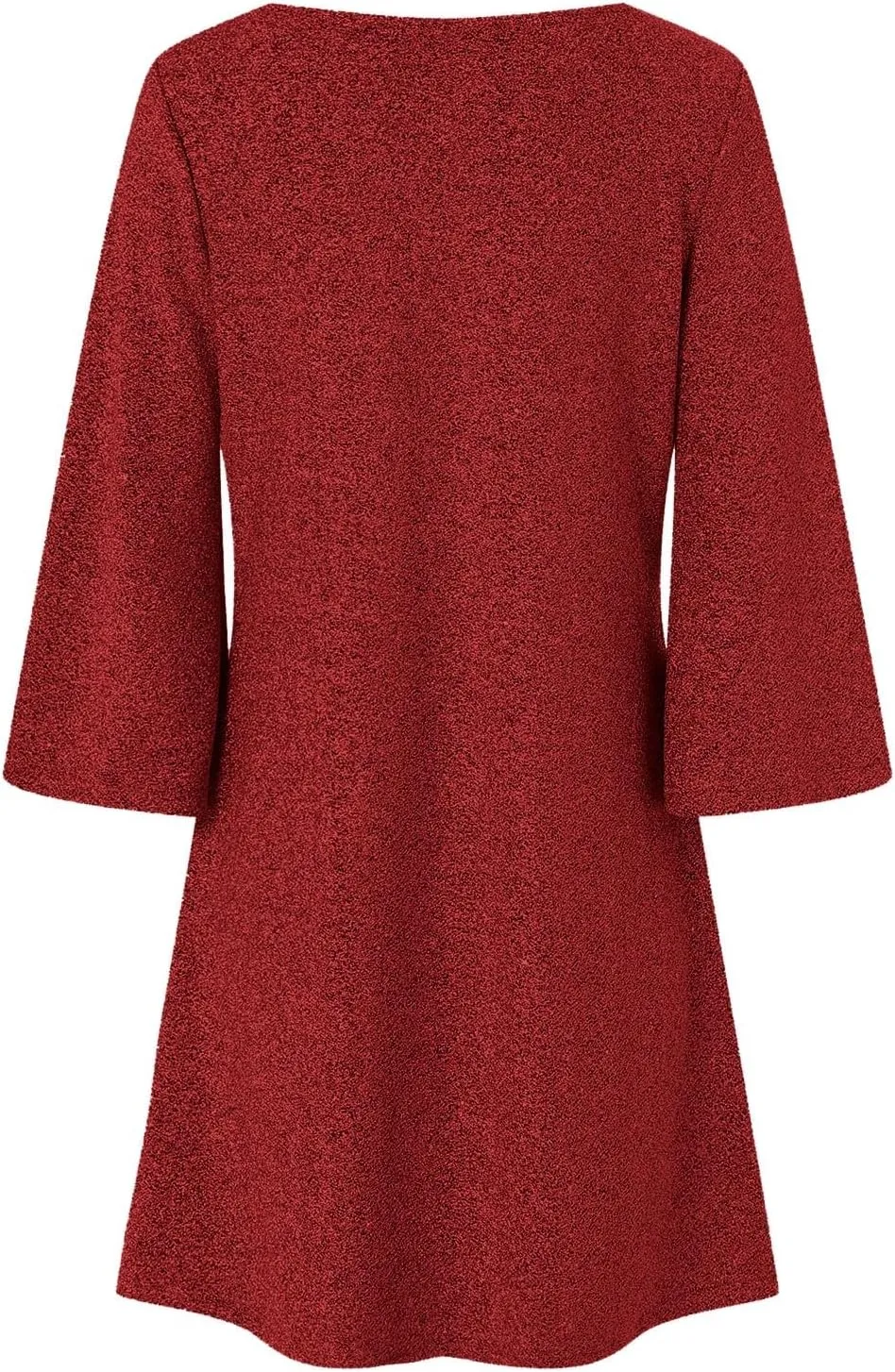 Womens Tunic Dress Long Sleeve V Neck Casual Loose Flowy Swing Shift Dresses Summer Casual Vacation Beach Sundress
