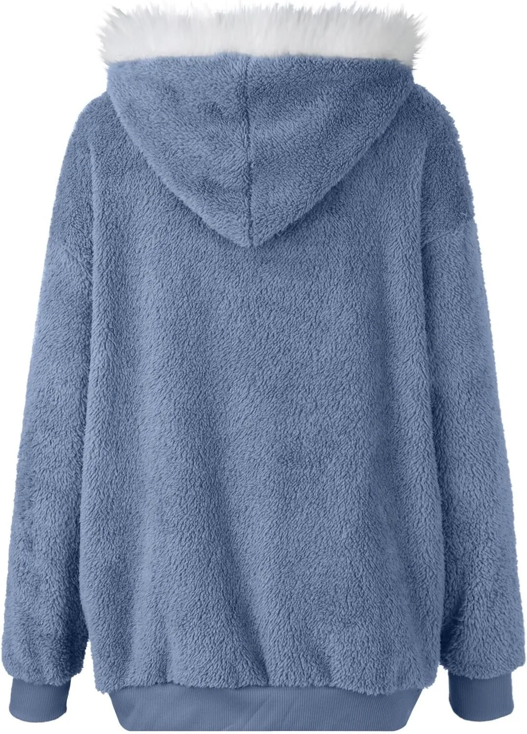 Women's Winter Coats Flannel Jacket Plus Size Hoodies Fleece Lined Jacket Zip Up Fur Cardigan Fleece Jackets for Women