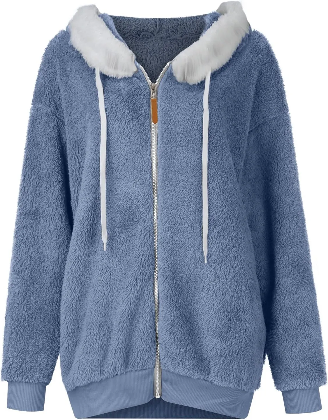 Women's Winter Coats Flannel Jacket Plus Size Hoodies Fleece Lined Jacket Zip Up Fur Cardigan Fleece Jackets for Women