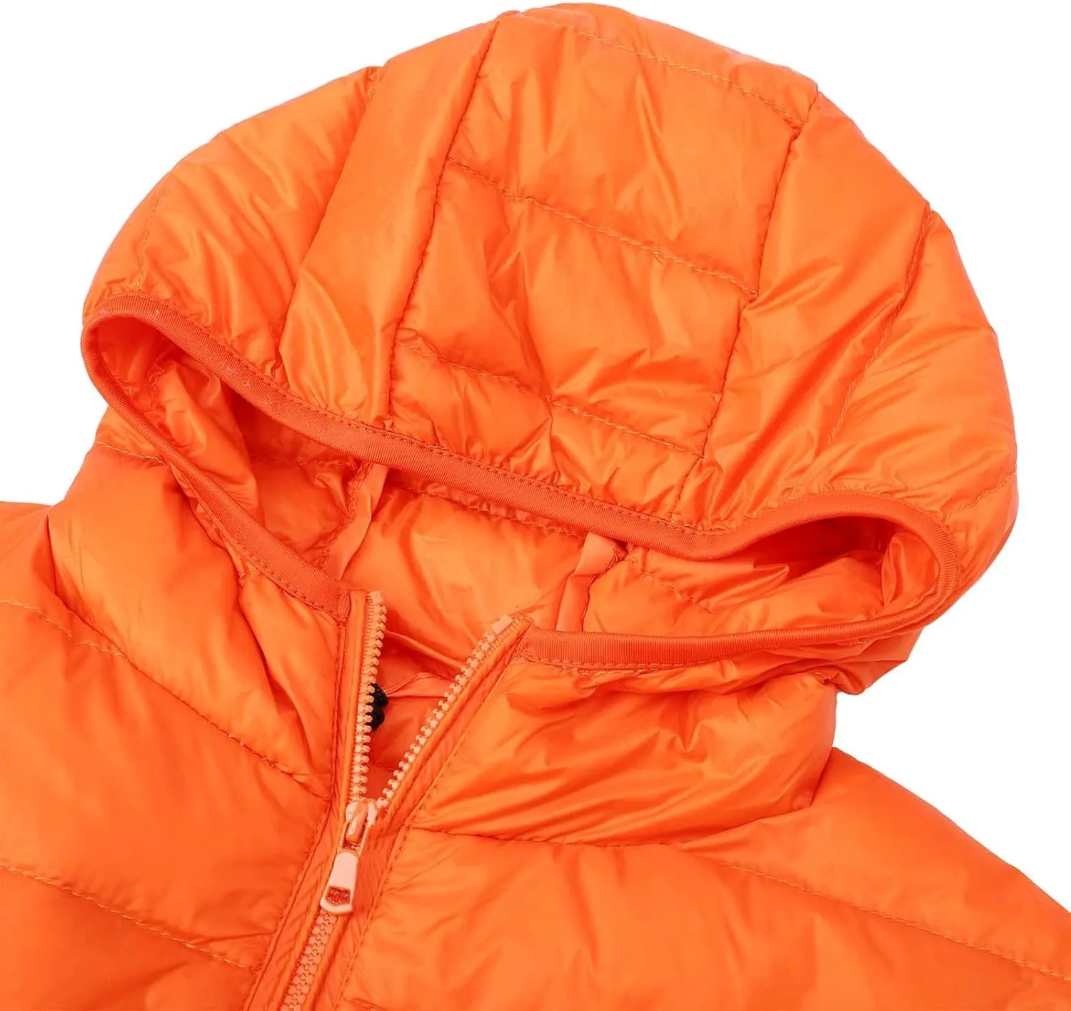 Womens Winter Coats Lightweight Warm Hooded Puffer Jacket Casual Solid Versatile Quilted Outwear Loose Long Sleeve Coat