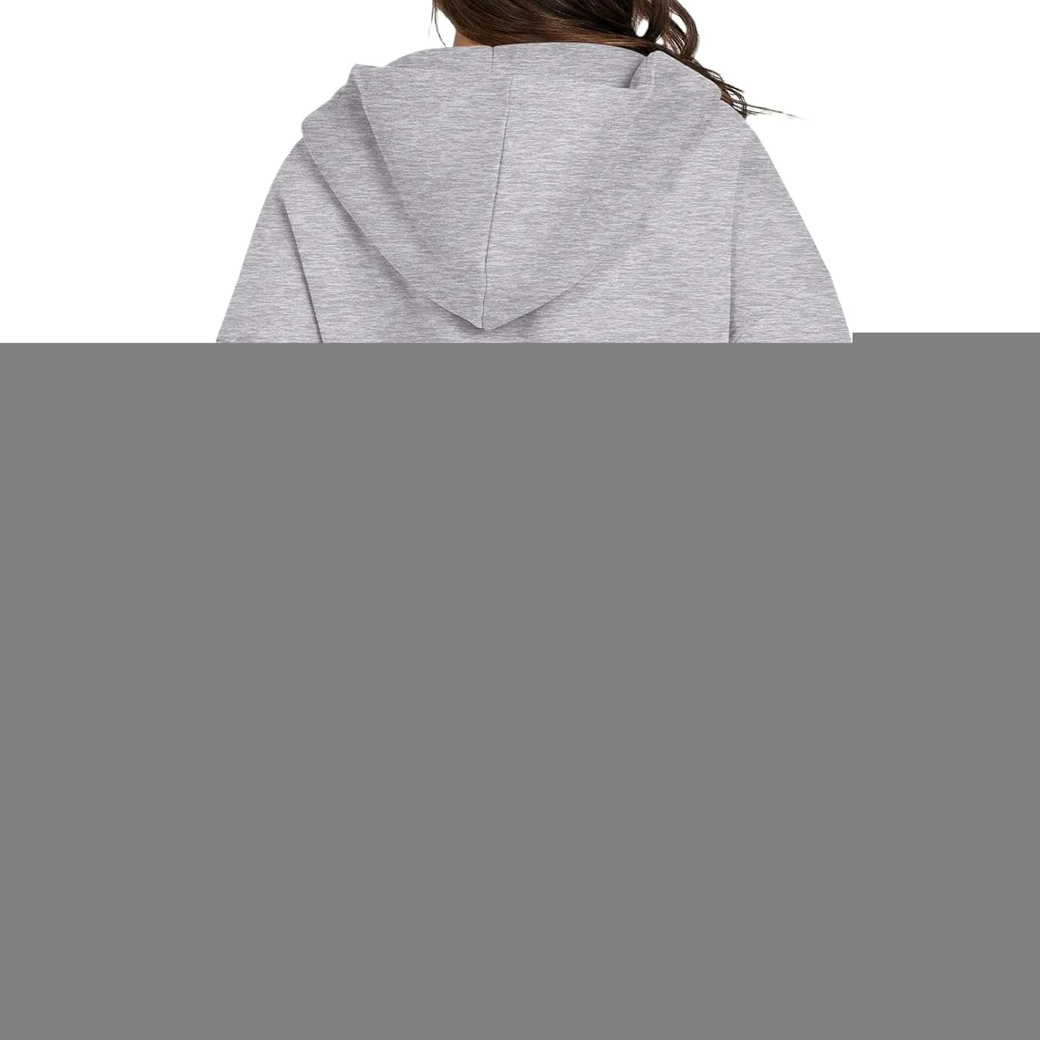 Womens Zip Up Hoodies Oversized Casual Long Sleeve Jackets Soild Color Jacket Fall Hoodie with Pockets