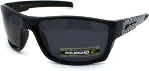 Xloop Polarized Mens Classic Biker Style Rectangle Sport Plastic Sunglasses