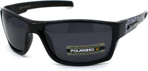 Xloop Polarized Mens Classic Biker Style Rectangle Sport Plastic Sunglasses