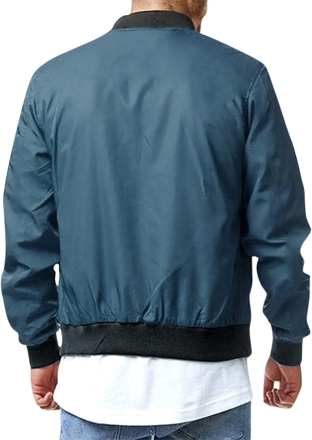 Ymosrh Fashion Jackets for Men Bomber Jacket Spring Fall Causal Softshell Windbreaker Coat Outerwear Mens Jackets