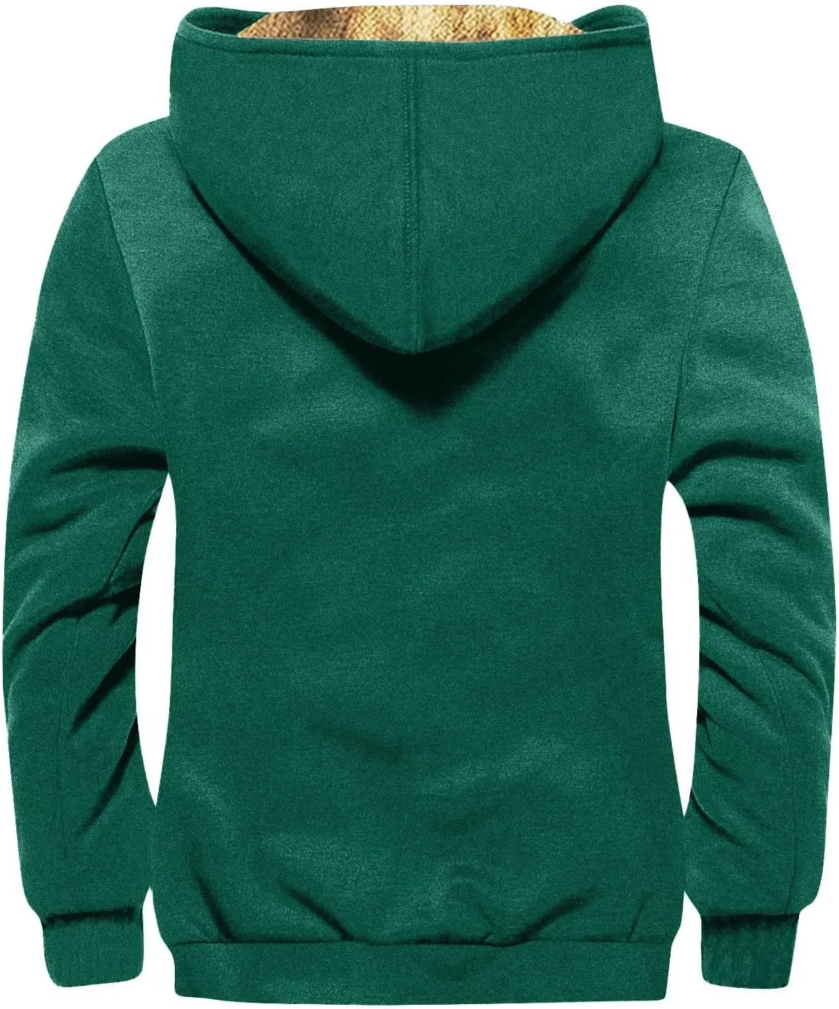 Ymosrh Men's Casual Fleece Jackets Full Zip Hoodie Jacket Sherpa Lined Warm Winter Work Coats Outdoor Jacket, M-7XL