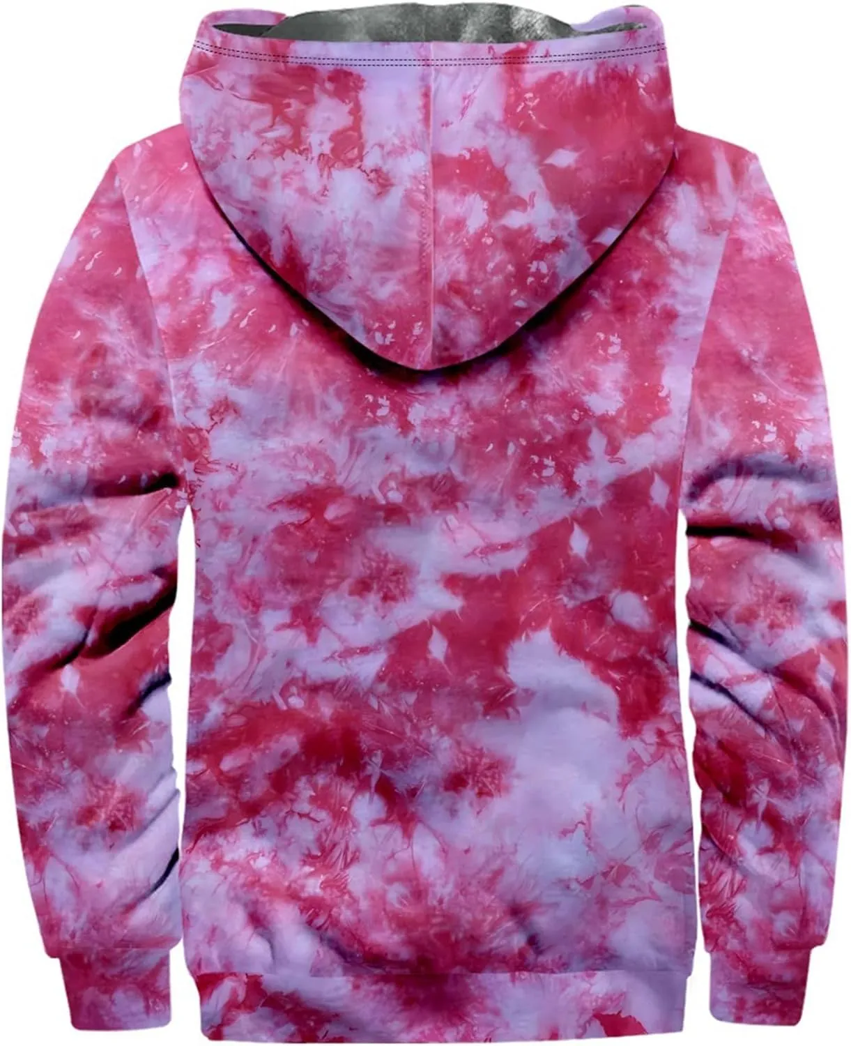 Ymosrh Men's Casual Hooded Jacket Graphic Sherpa Lined Fleece Hoodie Jacket Winter Warm Sweatershirt Coats Jacket, M-7XL