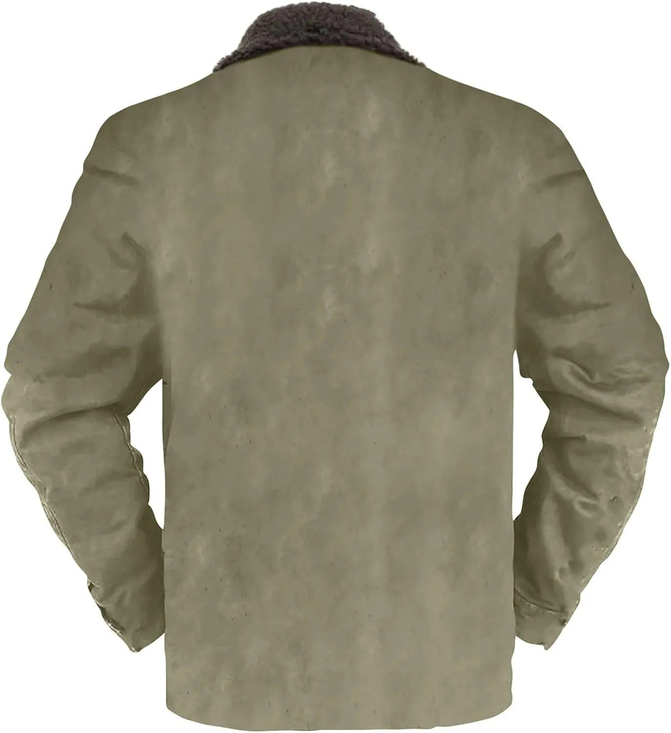Ymosrh Men's Casual Jacket Sherpa Fleece Lined Jackets Long Sleeve Zip Up Winter Work Coats Hooded Jacket, M-4XL