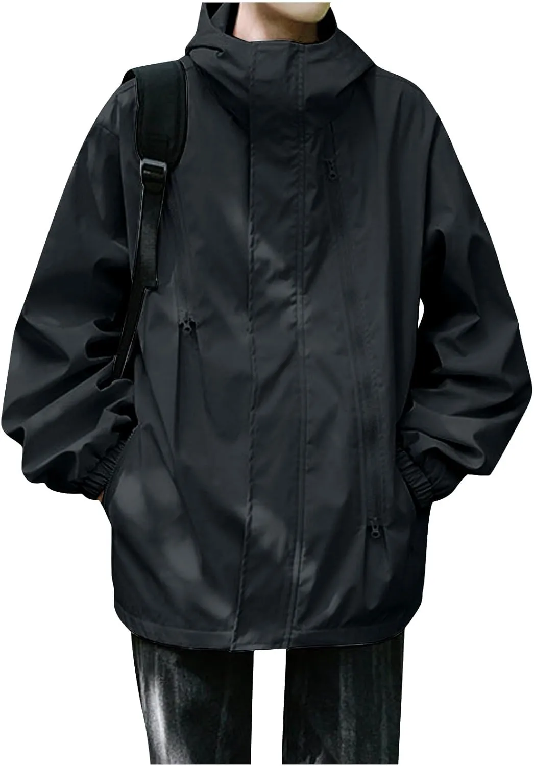 Ymosrh Men's Jackets Casual Stylish Jacket Water Resistant Lightweight Rain Jacket Outdoor Casual Sportswear Jackets