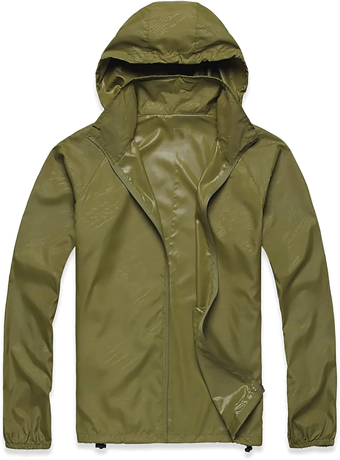 Ymosrh Men's Travel Rain Jacket Waterproof Windbreaker Lightweight Packable Coat with Hood for Outdoor Hiking, XS-3XL