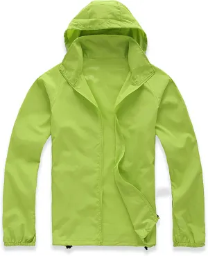 Ymosrh Men's Travel Rain Jacket Waterproof Windbreaker Lightweight Packable Coat with Hood for Outdoor Hiking, XS-3XL