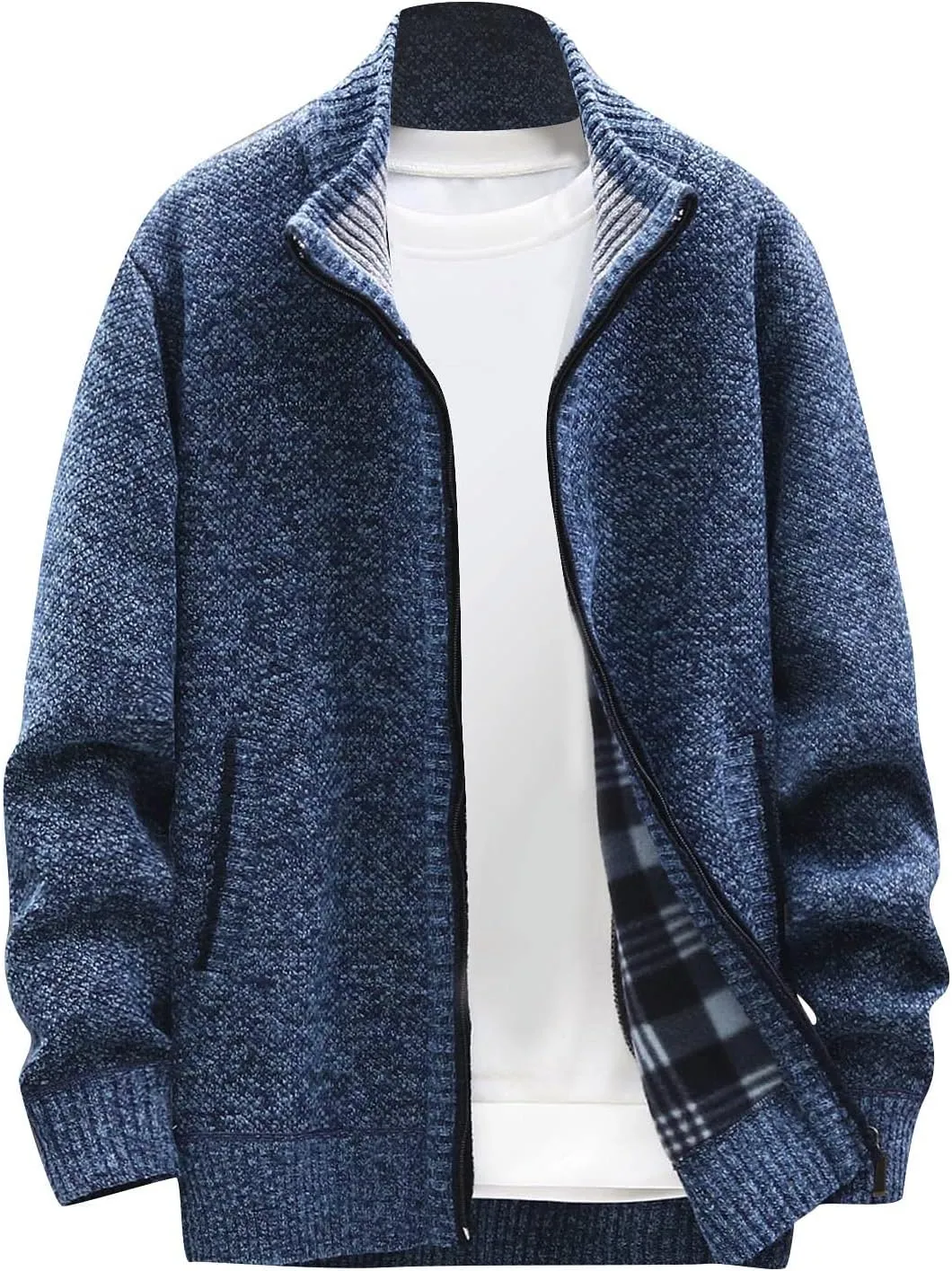 Ymosrh Winter Coats for Men Autumn and Men's Fashion Loose Cardigan Warm Lapel Hooded Jacket Sweater Mens Coats