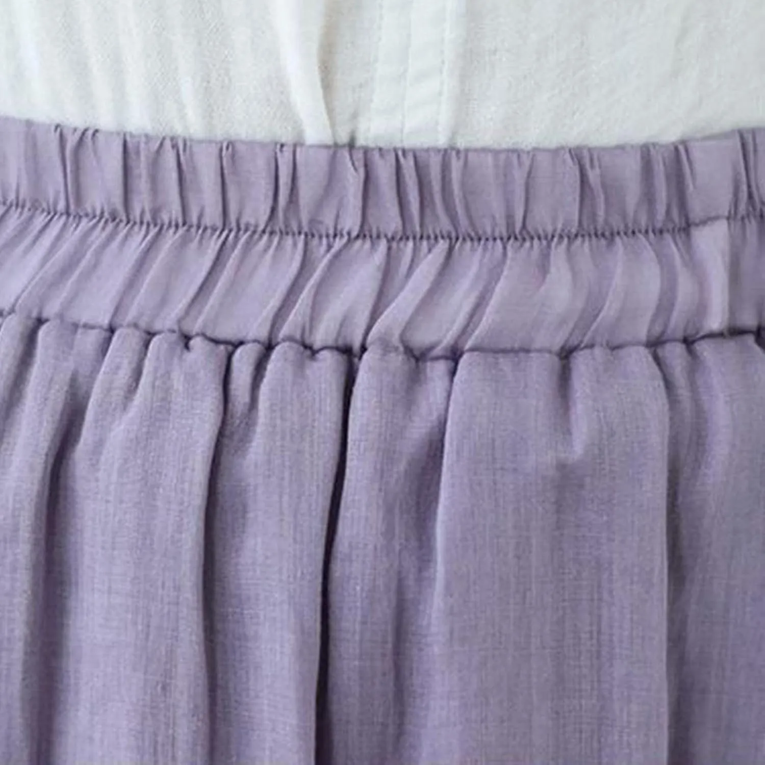 YOLAI Women Cotton Linen Half Skirt Elastic Waist A Line Skirt Irregular Hem Bohemian Beach Dress