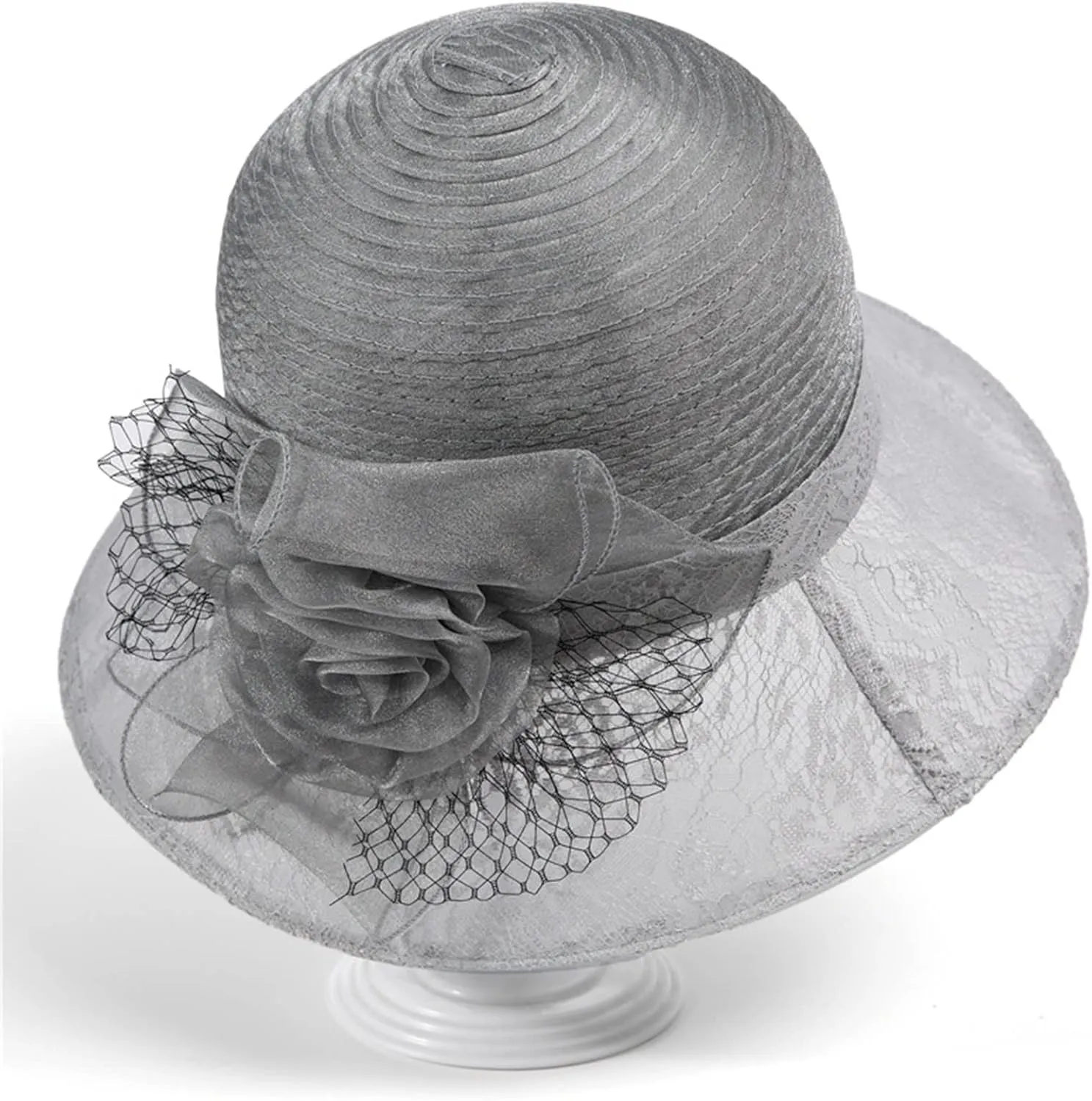 YOLAI Women's Classic Cloche Church Hat Fascinators Hat for Women Sunday Hats for Women