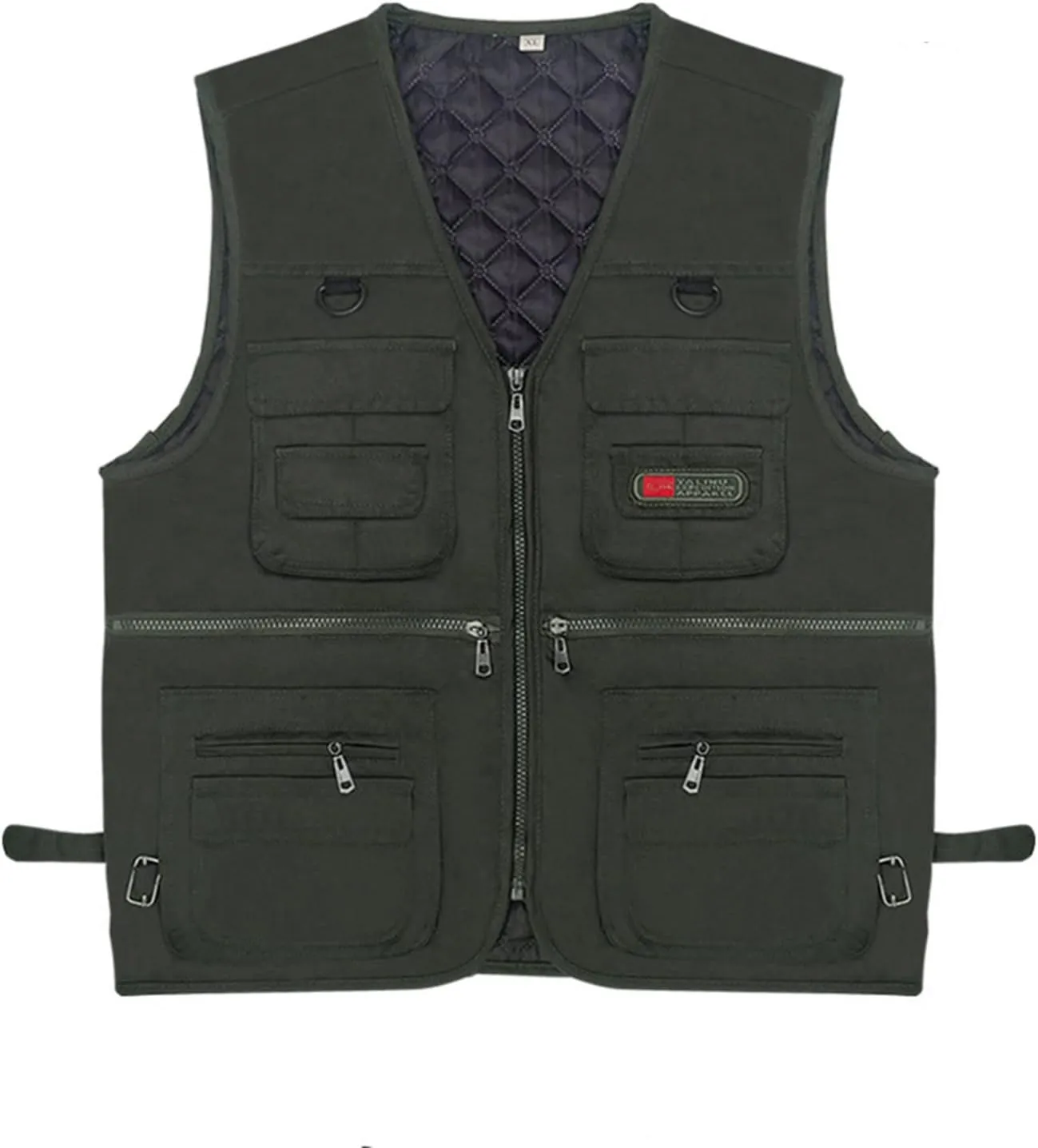 ZYXTIM Men's Utility Cargo Vest with Multi Pockets Casual Outdoor Work Safari Fishing Hunting Work Photo Vest Big&Tall